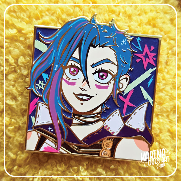 Gold Jinx Hard Enamel Pin