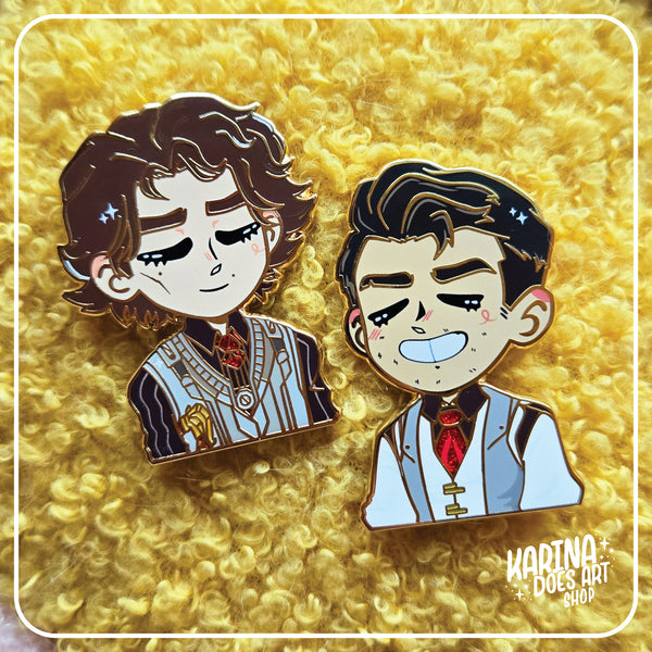 Gold Chibi Jayvik Enamel Pins