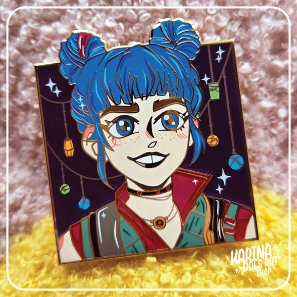 Gold Powder Hard Enamel Pin