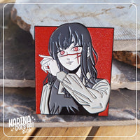 2 Personalities Glitter Enamel Pin